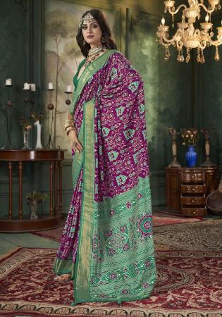 Picture of Sublime Silk Purple Saree