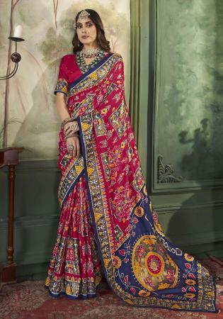 Picture of Comely Silk Crimson Saree