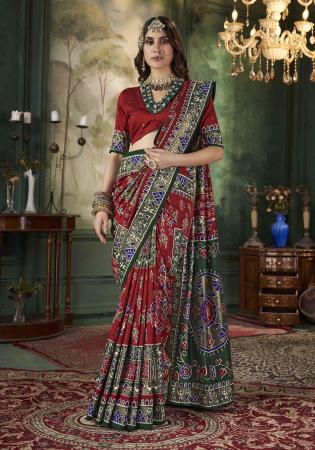 Picture of Resplendent Silk Maroon Saree