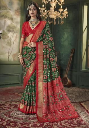 Picture of Graceful Silk Green Saree