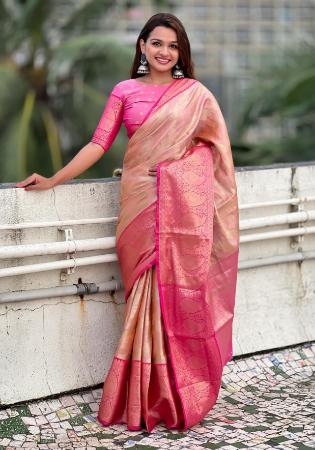 Picture of Beautiful Silk Dark Khaki Saree