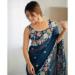 Picture of Fascinating Georgette Midnight Blue Saree