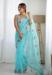 Picture of Charming Georgette Medium Turquoise Saree