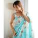 Picture of Charming Georgette Medium Turquoise Saree