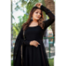 Picture of Sightly Georgette Black Readymade Gown