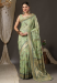 Picture of Charming Cotton & Silk & Organza Dark Sea Green Saree