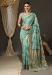 Picture of Stunning Cotton & Silk & Organza Dark Sea Green Saree