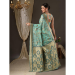 Picture of Stunning Cotton & Silk & Organza Dark Sea Green Saree