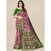 Picture of Magnificent Silk Dark Olive Green Saree