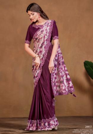 Picture of Splendid Silk Saddle Brown Saree