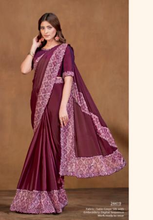 Picture of Fine Silk Maroon Saree