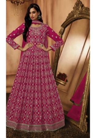 Picture of Classy Georgette Deep Pink Readymade Gown