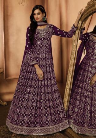 Picture of Gorgeous Georgette Saddle Brown Readymade Gown