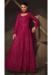 Picture of Excellent Georgette Medium Violet Red Readymade Gown