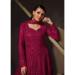 Picture of Excellent Georgette Medium Violet Red Readymade Gown