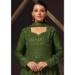 Picture of Well Formed Georgette Dark Olive Green Readymade Gown