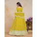 Picture of Nice Net Golden Rod Party Wear Gown