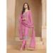 Picture of Chiffon & Organza Light Coral Straight Cut Salwar Kameez