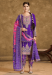 Picture of Charming Chiffon Purple Straight Cut Salwar Kameez