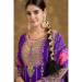 Picture of Charming Chiffon Purple Straight Cut Salwar Kameez