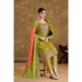 Picture of Chiffon Spring Green Straight Cut Salwar Kameez