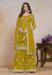 Picture of Chiffon Dark Golden Rod Straight Cut Salwar Kameez