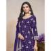 Picture of Beautiful Chiffon Purple Straight Cut Salwar Kameez