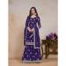 Picture of Beautiful Chiffon Purple Straight Cut Salwar Kameez