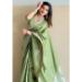 Picture of Fine Silk Dark Olive Green Saree