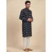 Picture of Elegant Rayon Navy Blue Kurtas