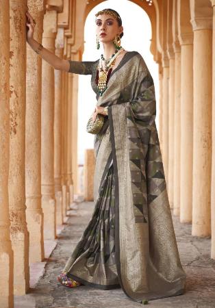 Picture of Classy Silk Dim Gray Saree