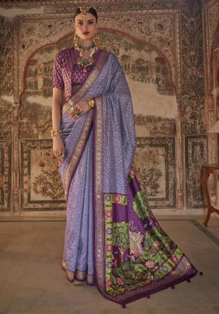 Picture of Superb Silk Plum Saree