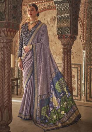 Picture of Ideal Silk Purple Saree