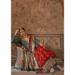 Picture of Pretty Silk Fire Brick Saree