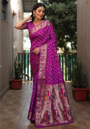 Picture of Bewitching Silk Indigo Saree