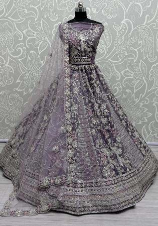 Picture of Gorgeous Silk Slate Grey Lehenga Choli