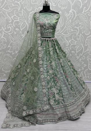 Picture of Charming Silk Green Lehenga Choli