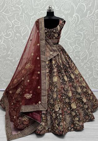 Picture of Beautiful Chiffon Black Lehenga Choli