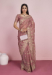 Picture of Wonderful Organza Rosy Brown Saree