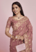 Picture of Wonderful Organza Rosy Brown Saree