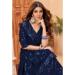 Picture of Magnificent Georgette Midnight Blue Saree