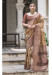 Picture of Shapely Silk Dark Khaki Saree