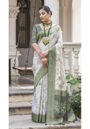 Picture of Magnificent Silk Gainsboro Saree