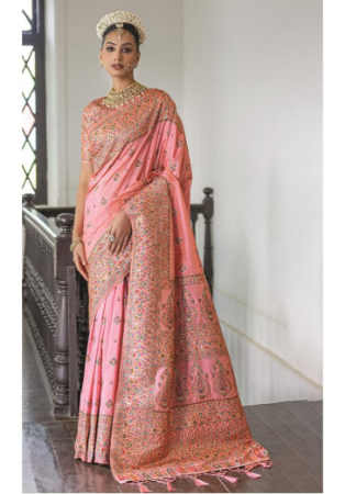 Picture of Marvelous Silk Pink Saree