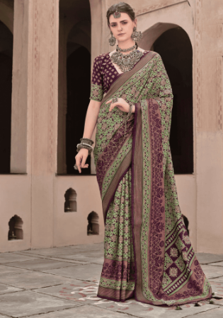 Picture of Enticing Silk Tan Saree