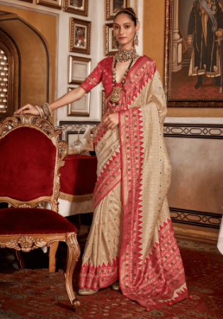 Picture of Classy Silk Tan Saree