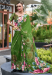 Picture of Classy Georgette Dark Olive Green Saree