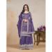 Picture of Fascinating Chiffon Purple Straight Cut Salwar Kameez