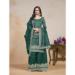 Picture of Exquisite Chiffon Sea Green Straight Cut Salwar Kameez