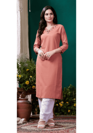 Picture of Sublime Cotton Indian Red Kurtis & Tunic